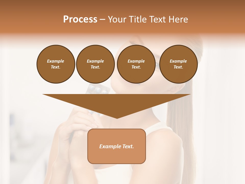 A Beautiful Woman Holding A Pill Pill Powerpoint Presentation Template PowerPoint Template