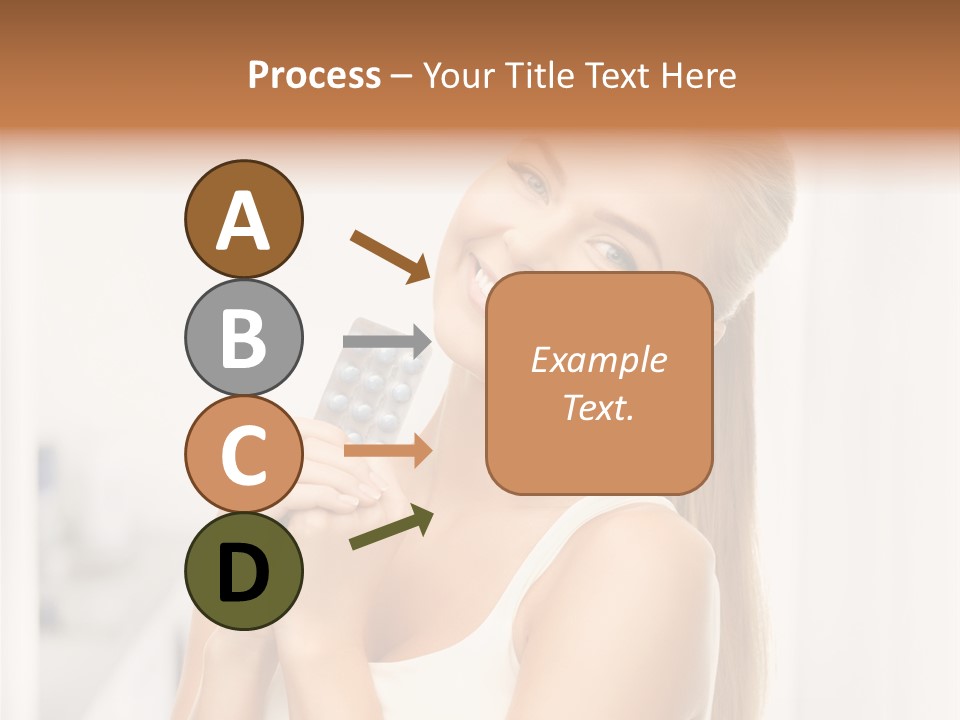 A Beautiful Woman Holding A Pill Pill Powerpoint Presentation Template PowerPoint Template