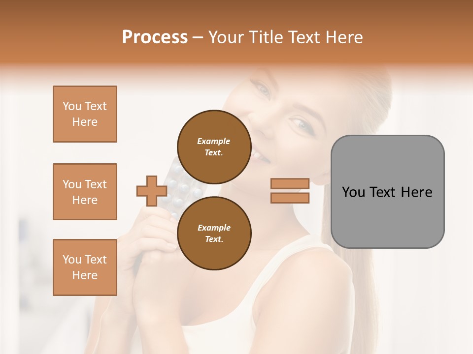 A Beautiful Woman Holding A Pill Pill Powerpoint Presentation Template PowerPoint Template