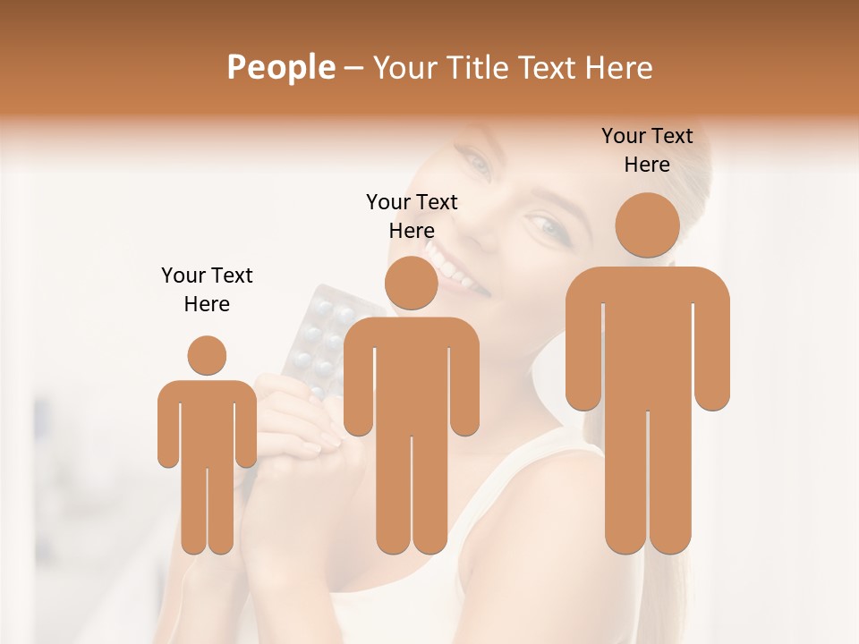 A Beautiful Woman Holding A Pill Pill Powerpoint Presentation Template PowerPoint Template