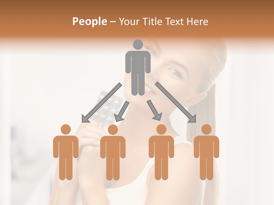A Beautiful Woman Holding A Pill Pill Powerpoint Presentation Template PowerPoint Template