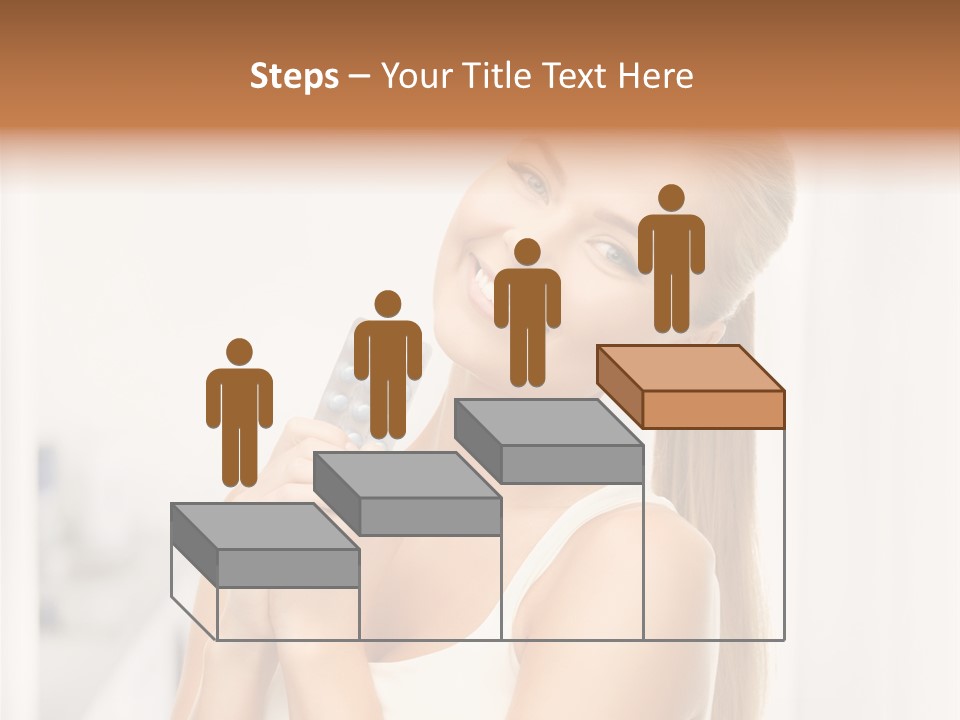 A Beautiful Woman Holding A Pill Pill Powerpoint Presentation Template PowerPoint Template