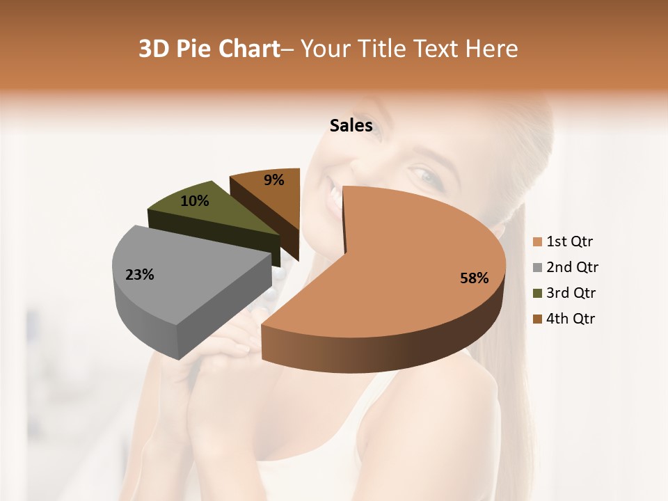 A Beautiful Woman Holding A Pill Pill Powerpoint Presentation Template PowerPoint Template