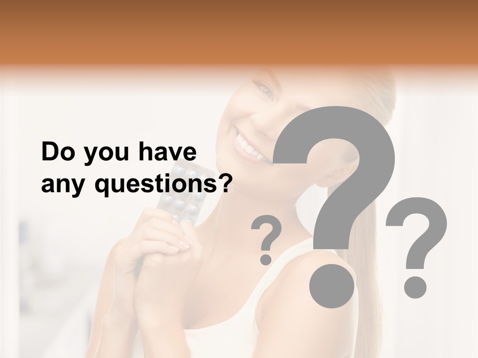 A Beautiful Woman Holding A Pill Pill Powerpoint Presentation Template PowerPoint Template