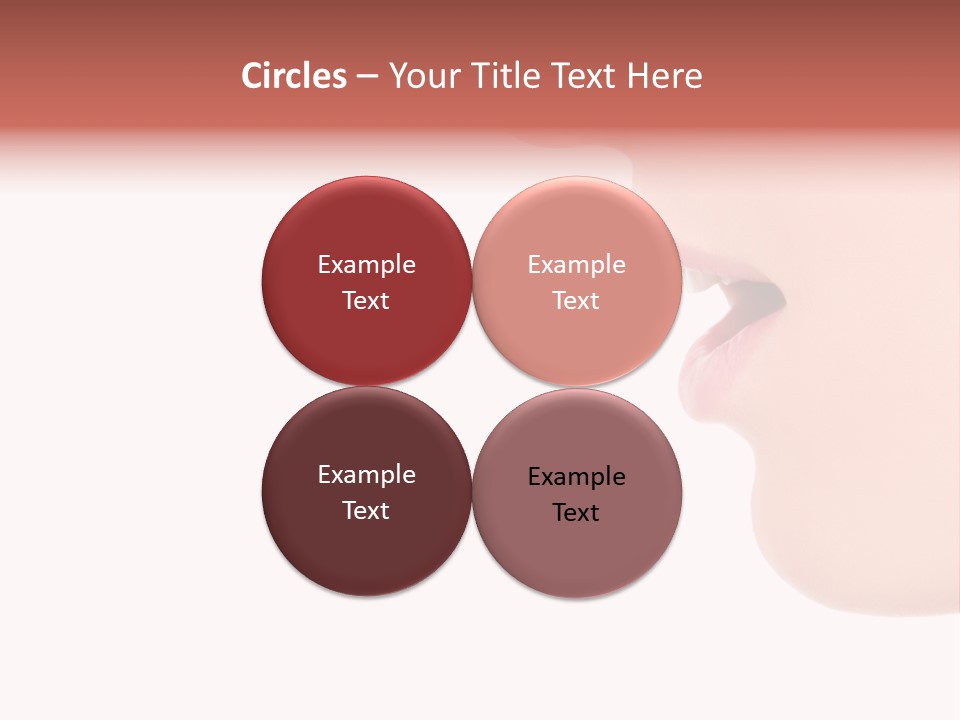 A Woman With Her Mouth Open And Tongue Out PowerPoint Template