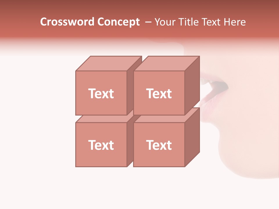 A Woman With Her Mouth Open And Tongue Out PowerPoint Template