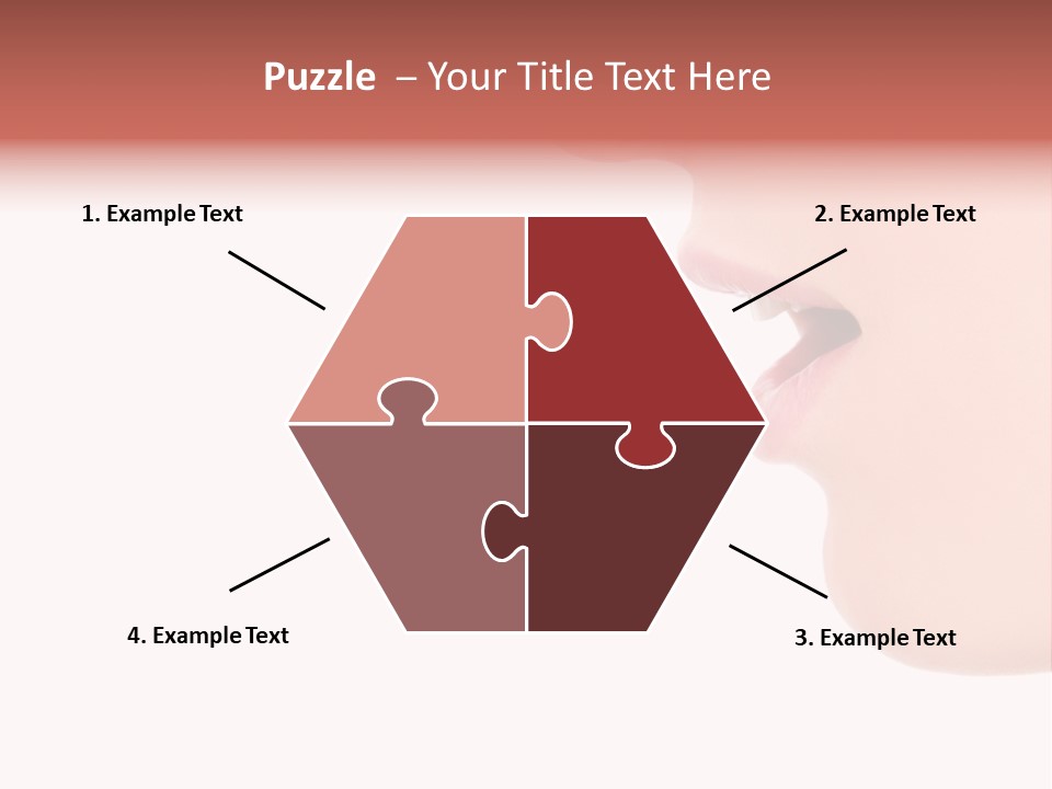 A Woman With Her Mouth Open And Tongue Out PowerPoint Template