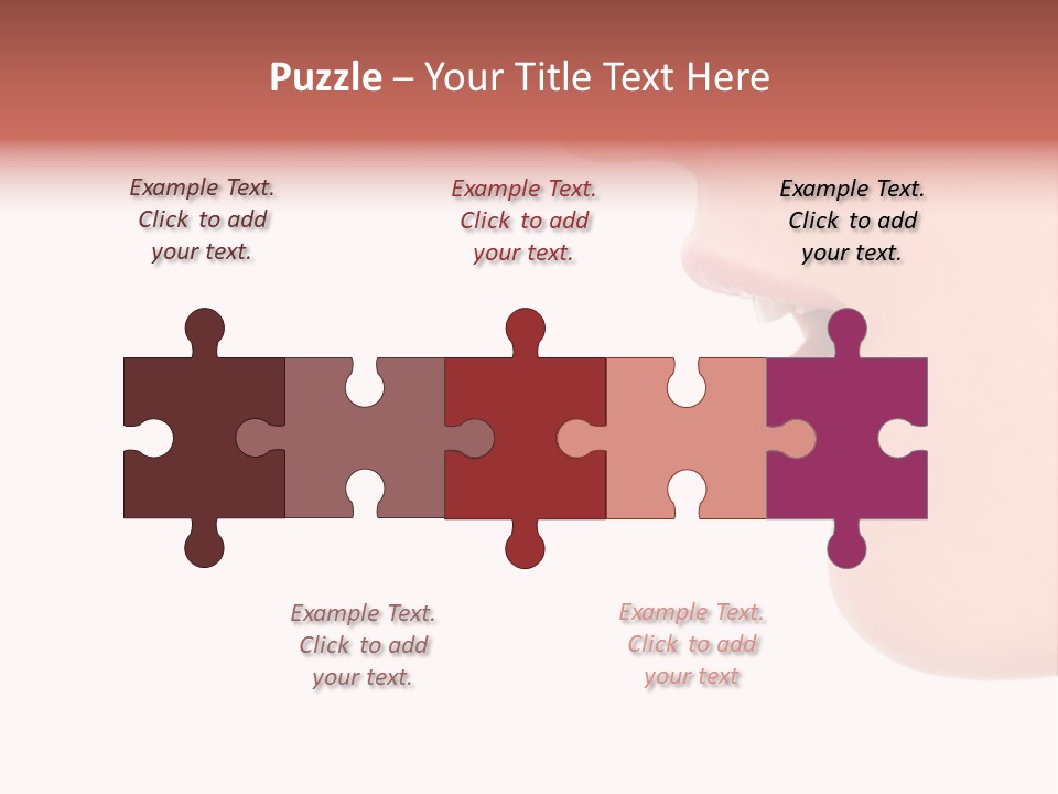 A Woman With Her Mouth Open And Tongue Out PowerPoint Template