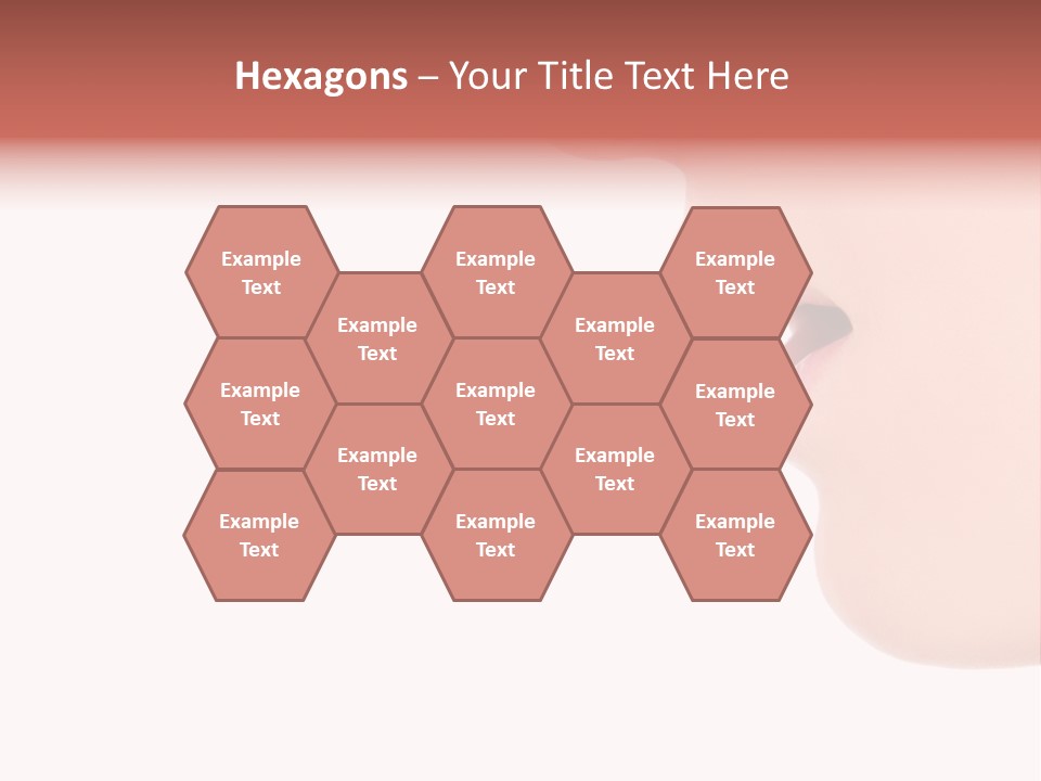 A Woman With Her Mouth Open And Tongue Out PowerPoint Template