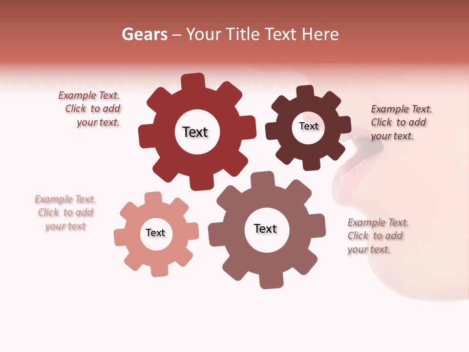 A Woman With Her Mouth Open And Tongue Out PowerPoint Template