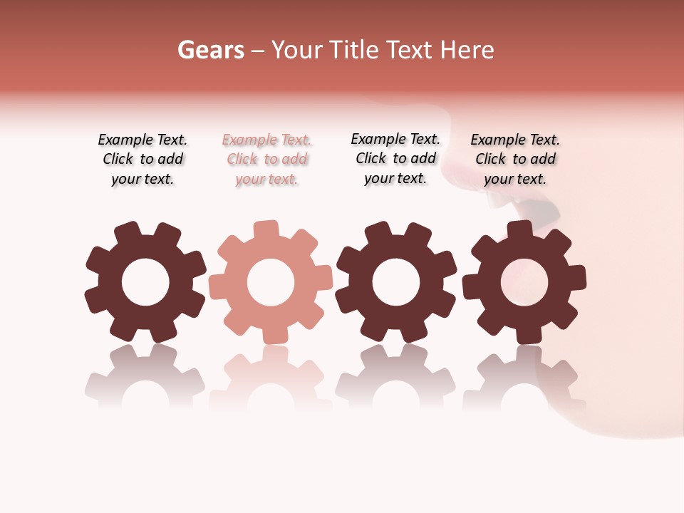 A Woman With Her Mouth Open And Tongue Out PowerPoint Template