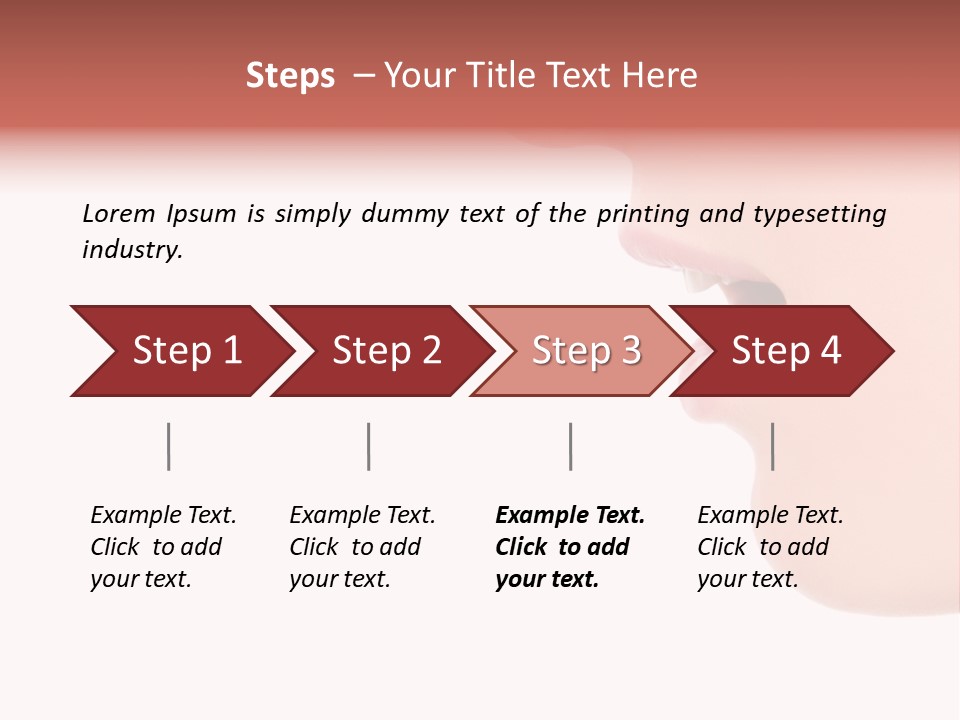 A Woman With Her Mouth Open And Tongue Out PowerPoint Template