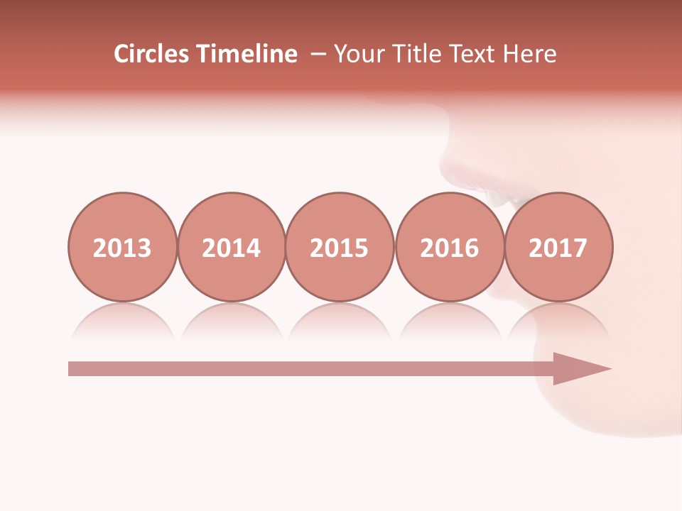 A Woman With Her Mouth Open And Tongue Out PowerPoint Template