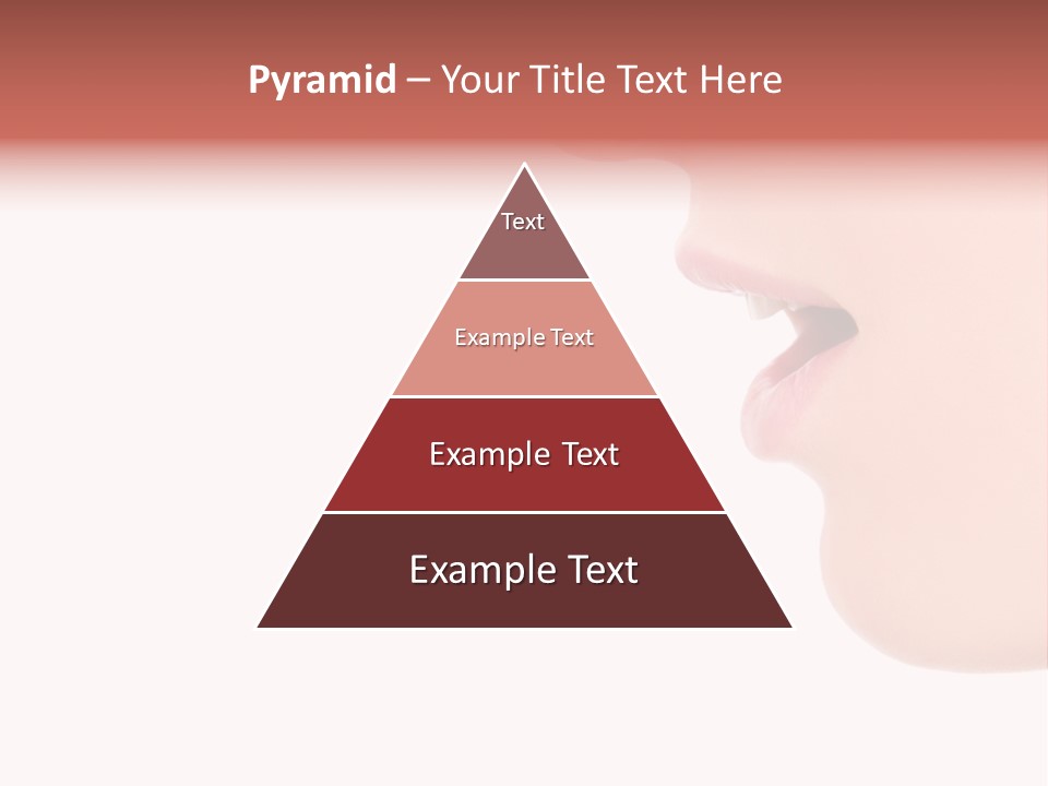 A Woman With Her Mouth Open And Tongue Out PowerPoint Template