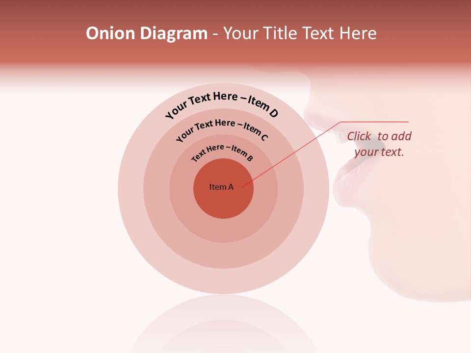 A Woman With Her Mouth Open And Tongue Out PowerPoint Template