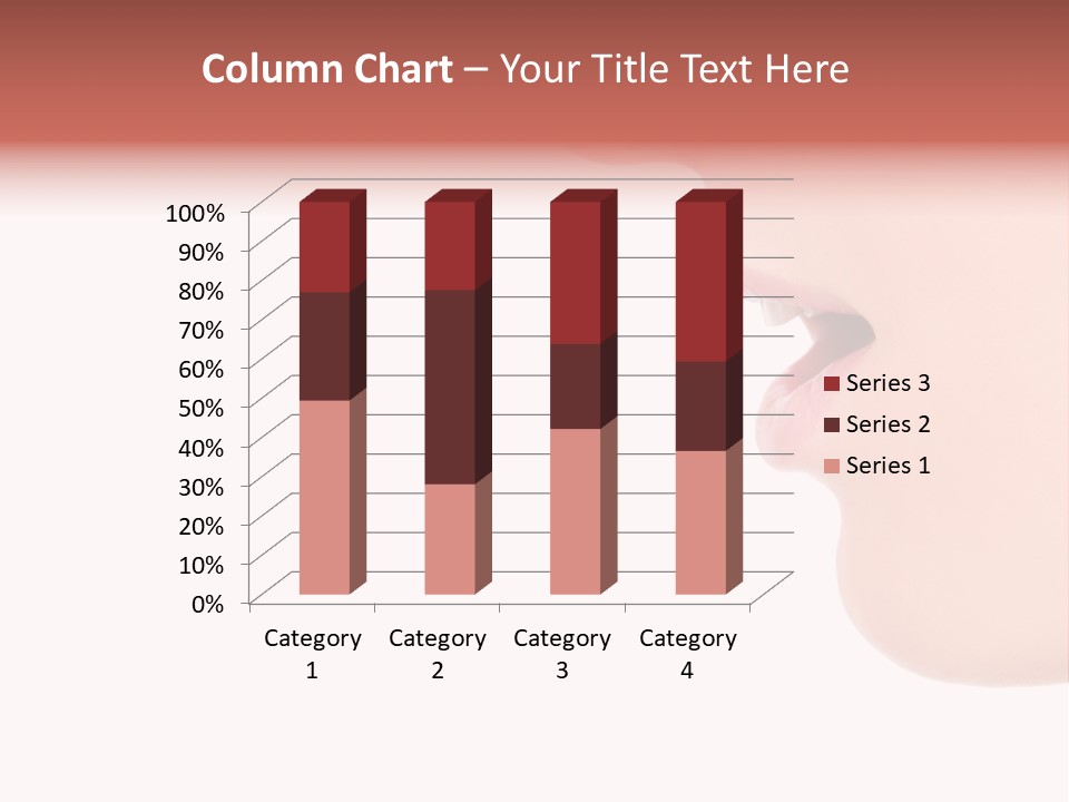 A Woman With Her Mouth Open And Tongue Out PowerPoint Template