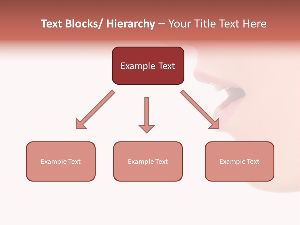 A Woman With Her Mouth Open And Tongue Out PowerPoint Template