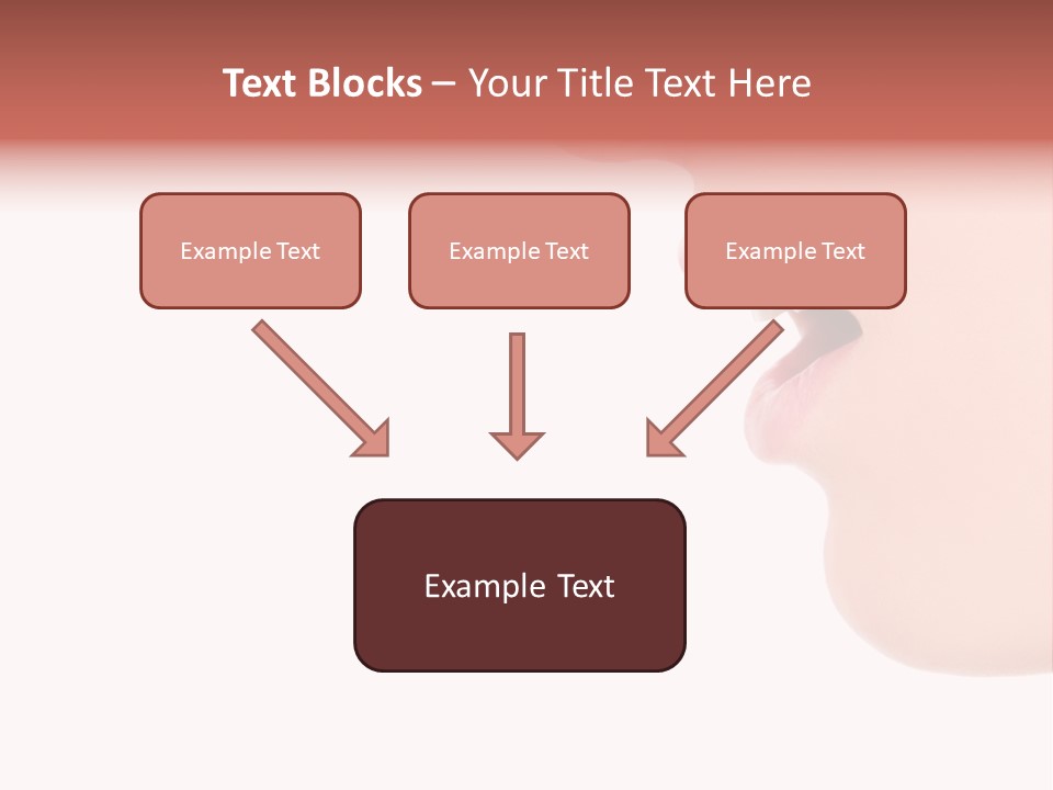 A Woman With Her Mouth Open And Tongue Out PowerPoint Template