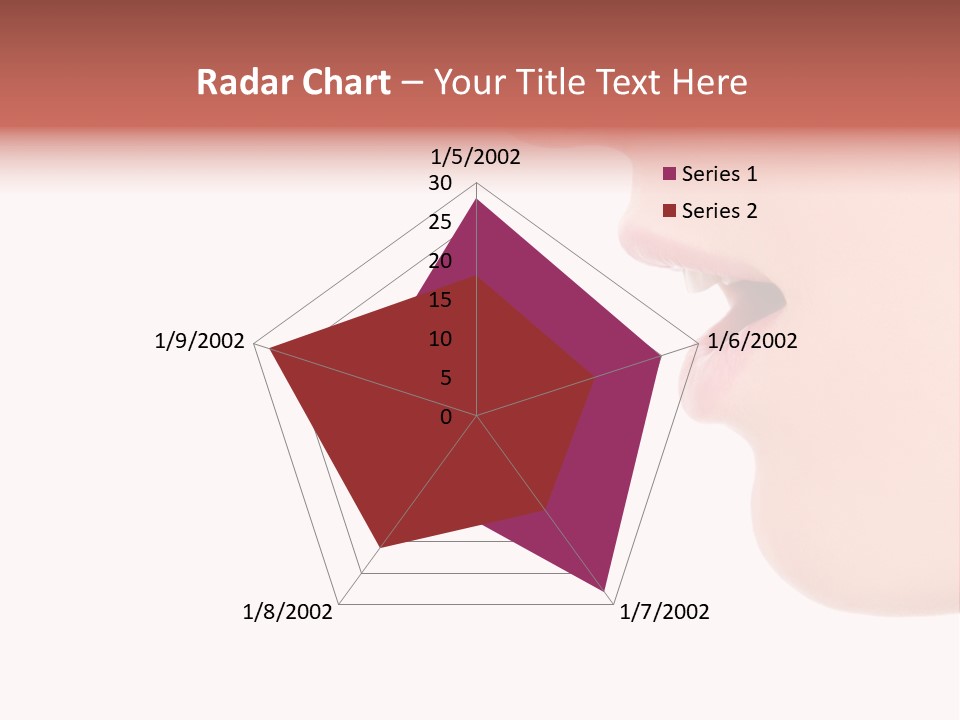 A Woman With Her Mouth Open And Tongue Out PowerPoint Template
