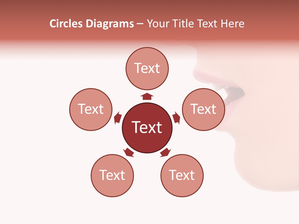 A Woman With Her Mouth Open And Tongue Out PowerPoint Template