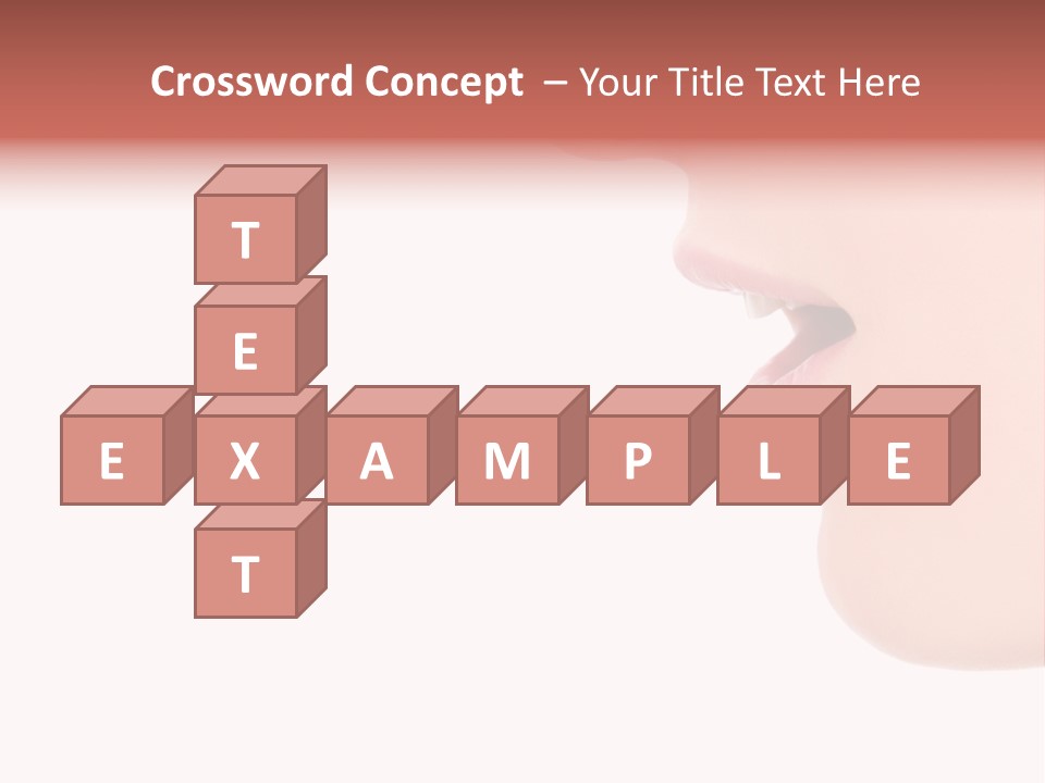 A Woman With Her Mouth Open And Tongue Out PowerPoint Template