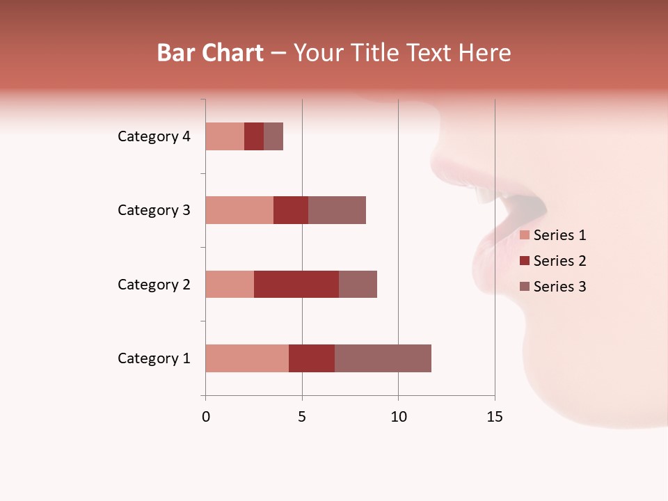 A Woman With Her Mouth Open And Tongue Out PowerPoint Template