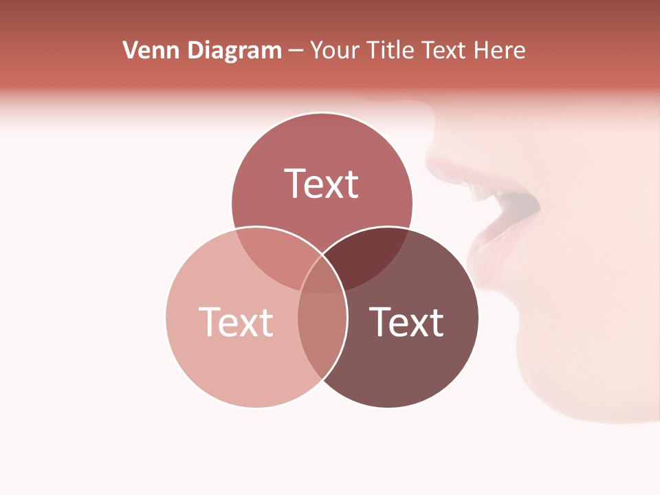 A Woman With Her Mouth Open And Tongue Out PowerPoint Template