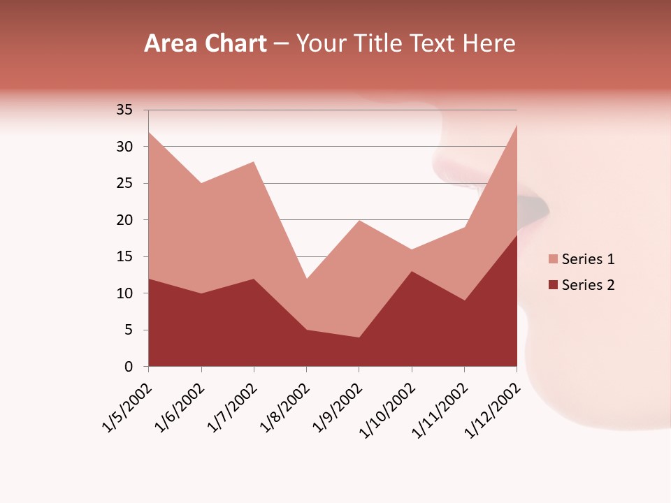 A Woman With Her Mouth Open And Tongue Out PowerPoint Template