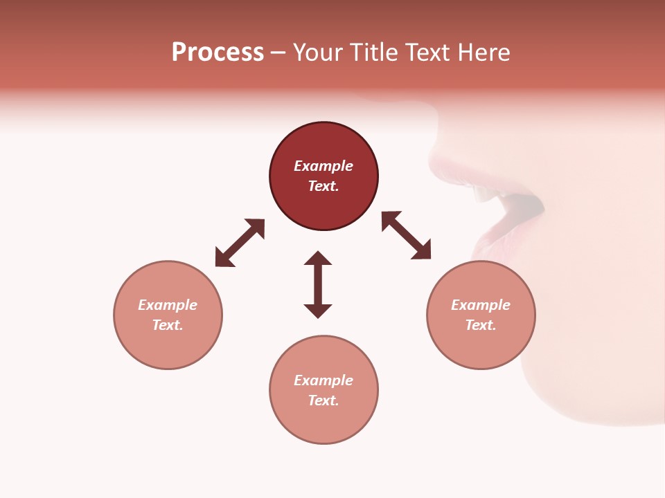 A Woman With Her Mouth Open And Tongue Out PowerPoint Template