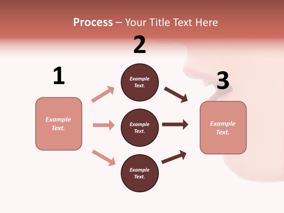 A Woman With Her Mouth Open And Tongue Out PowerPoint Template