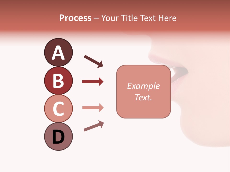 A Woman With Her Mouth Open And Tongue Out PowerPoint Template