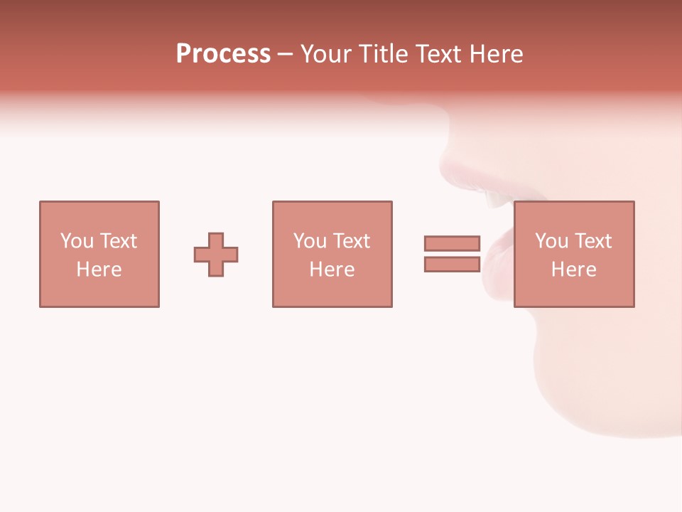 A Woman With Her Mouth Open And Tongue Out PowerPoint Template