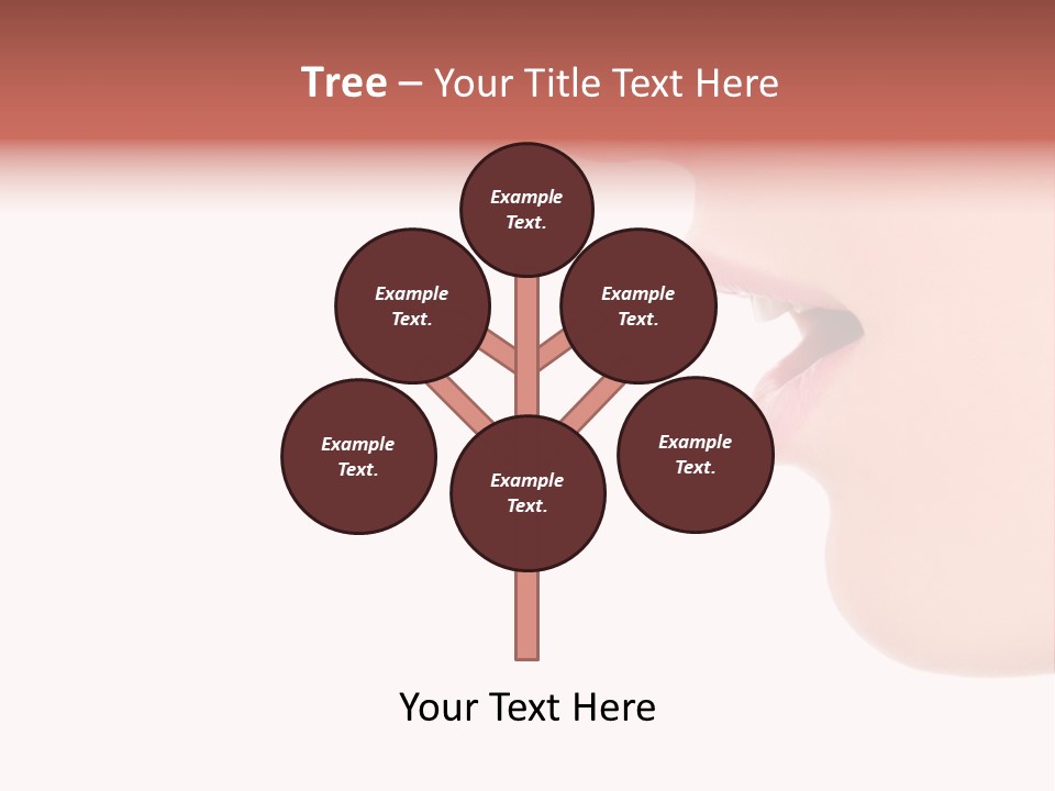 A Woman With Her Mouth Open And Tongue Out PowerPoint Template