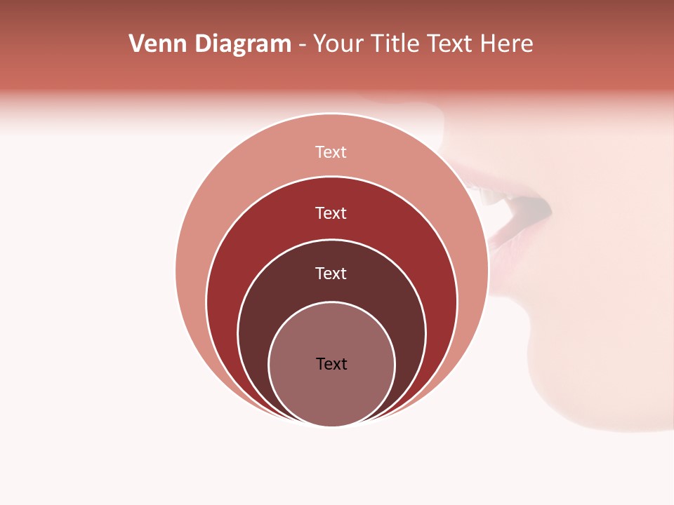 A Woman With Her Mouth Open And Tongue Out PowerPoint Template