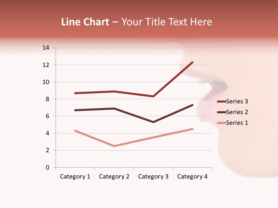 A Woman With Her Mouth Open And Tongue Out PowerPoint Template