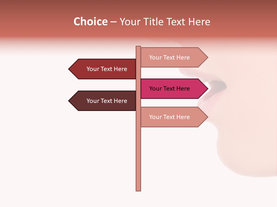 A Woman With Her Mouth Open And Tongue Out PowerPoint Template