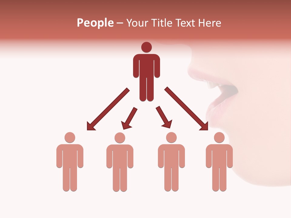 A Woman With Her Mouth Open And Tongue Out PowerPoint Template