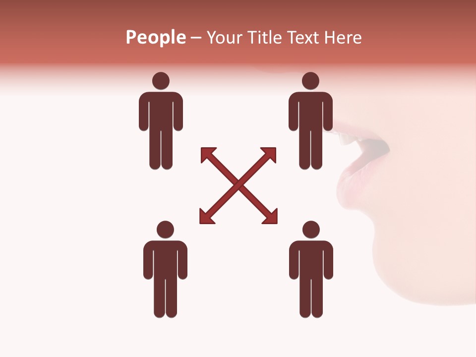 A Woman With Her Mouth Open And Tongue Out PowerPoint Template