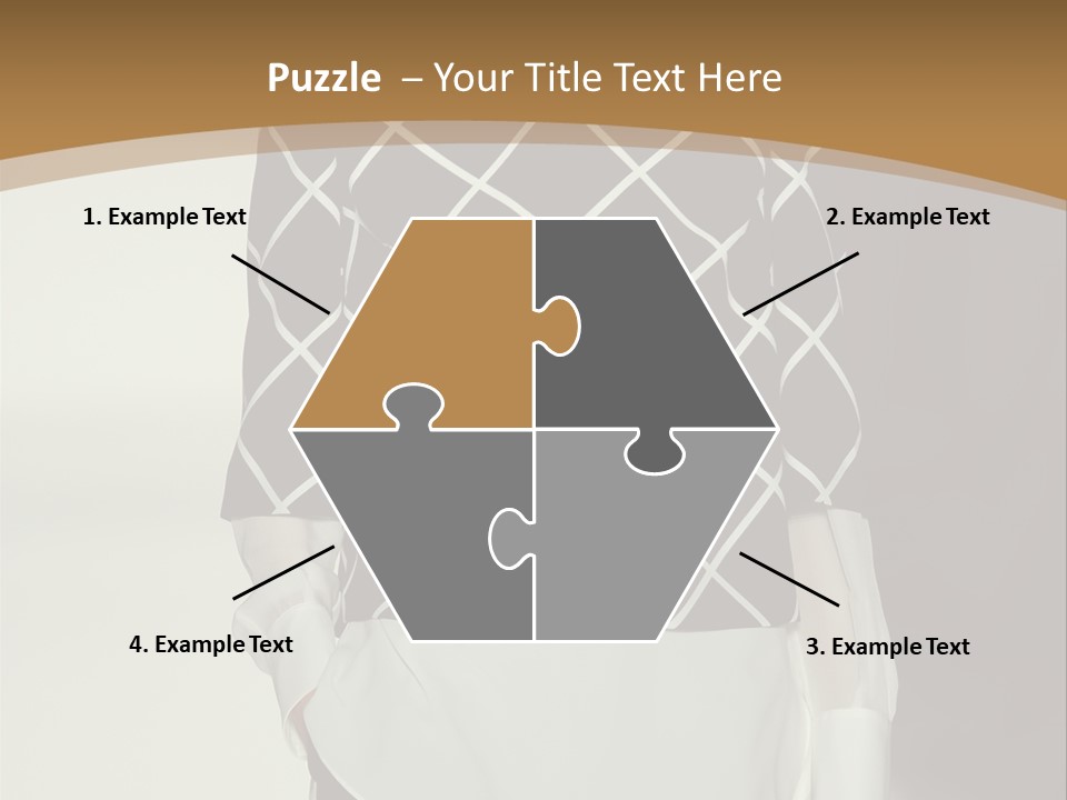 A Woman In A Black And White Sweater On A Runway PowerPoint Template