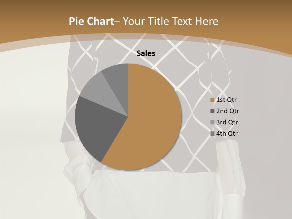 A Woman In A Black And White Sweater On A Runway PowerPoint Template