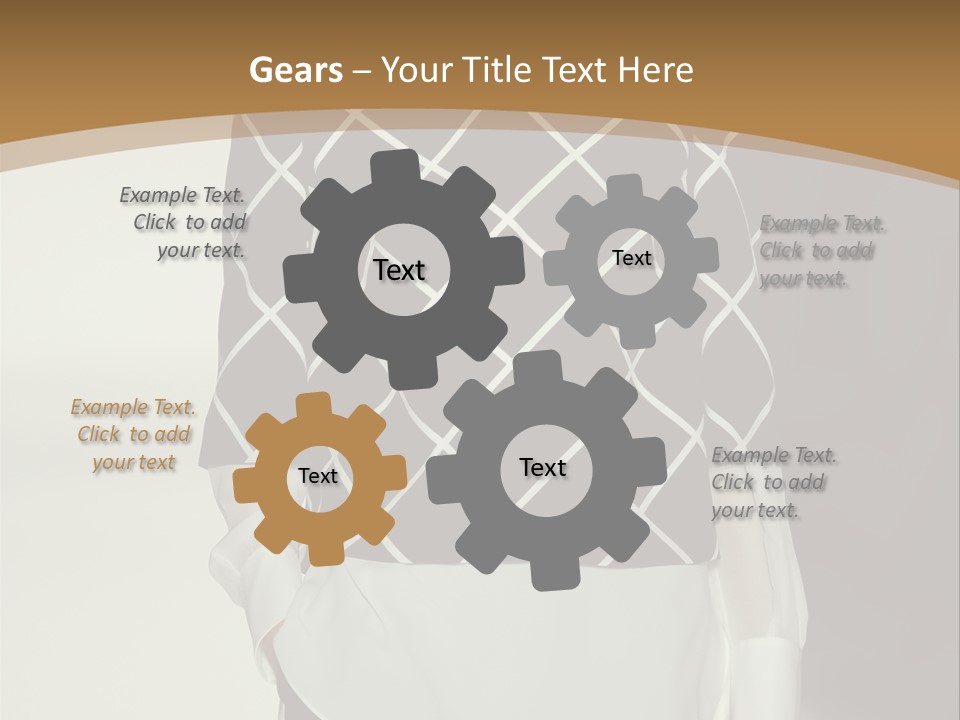 A Woman In A Black And White Sweater On A Runway PowerPoint Template