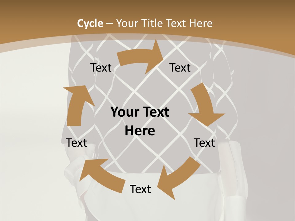 A Woman In A Black And White Sweater On A Runway PowerPoint Template