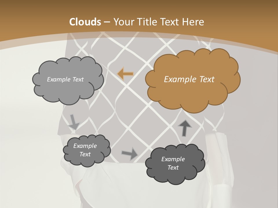 A Woman In A Black And White Sweater On A Runway PowerPoint Template