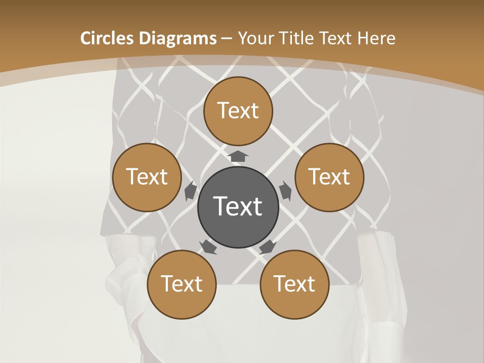 A Woman In A Black And White Sweater On A Runway PowerPoint Template