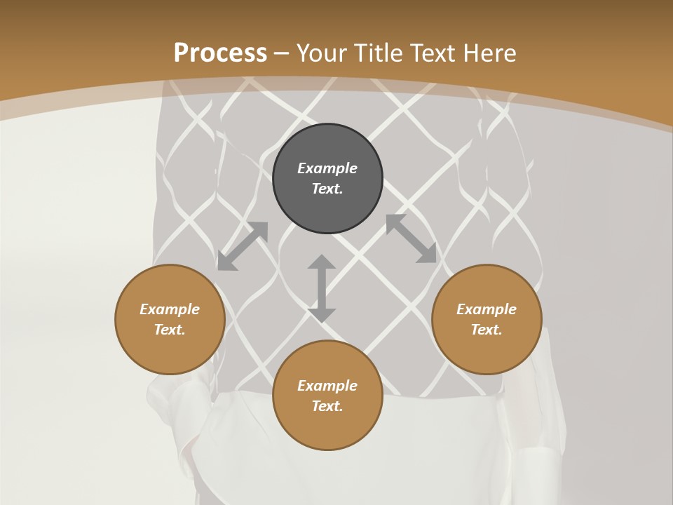 A Woman In A Black And White Sweater On A Runway PowerPoint Template