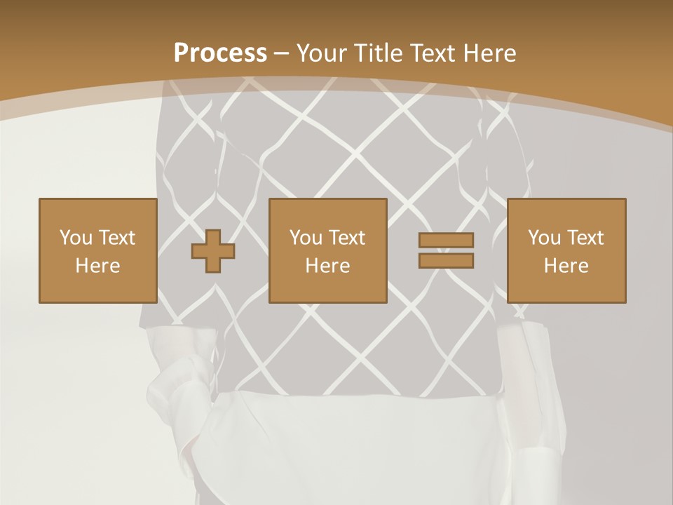 A Woman In A Black And White Sweater On A Runway PowerPoint Template