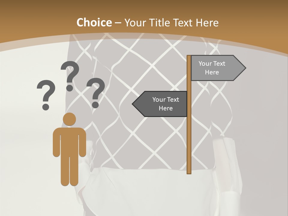 A Woman In A Black And White Sweater On A Runway PowerPoint Template