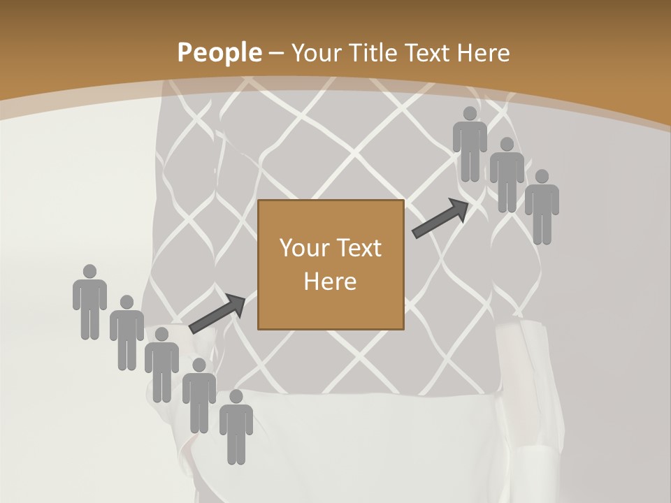 A Woman In A Black And White Sweater On A Runway PowerPoint Template