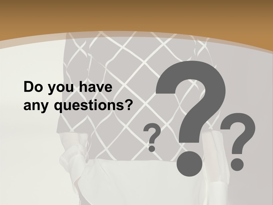 A Woman In A Black And White Sweater On A Runway PowerPoint Template