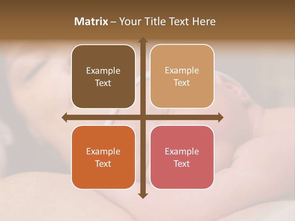 A Woman Holding A Sleeping Baby In Her Arms PowerPoint Template